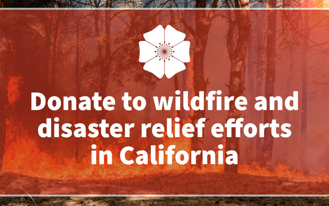 Donation links for wildfire and other disaster relief in California